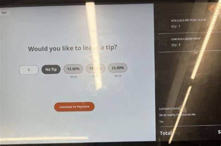 Do you leave tip on table?