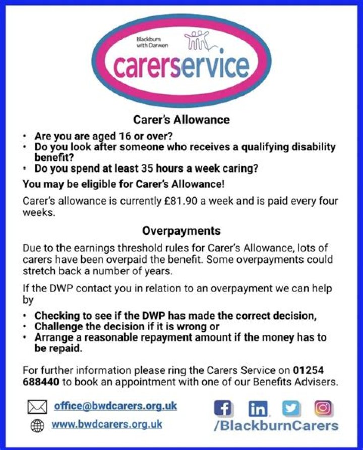 Does carers allowance stop at 65?