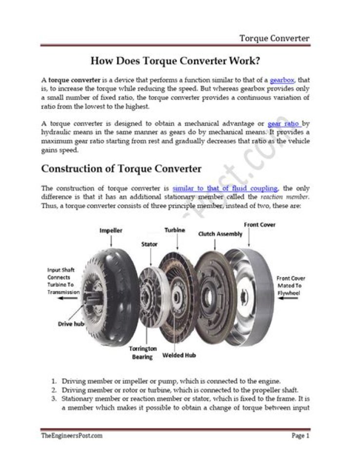 Does torque converter affect acceleration?