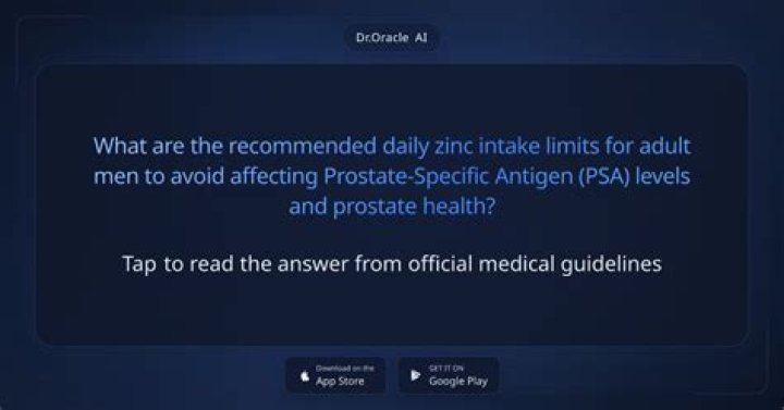 Does zinc lower PSA levels?