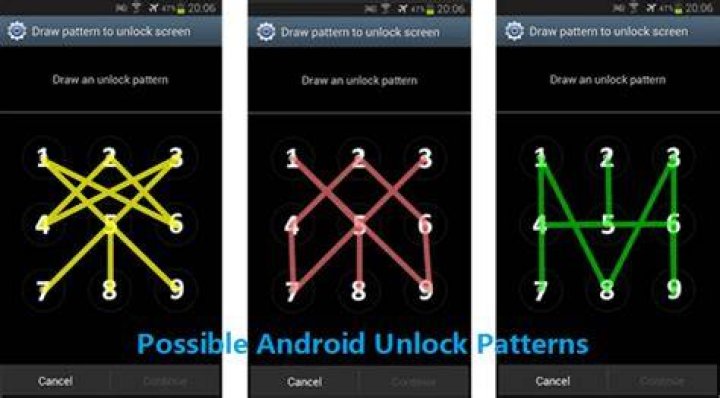 How can I unlock Android pattern lock?