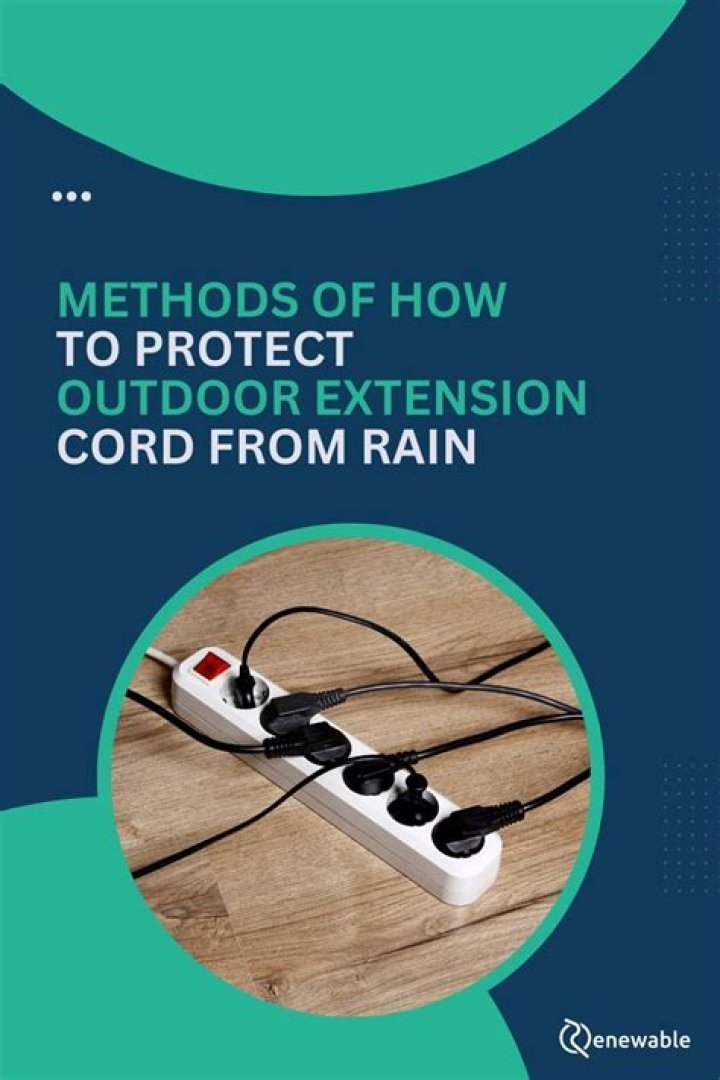 How do I protect my outdoor extension cord plugs?
