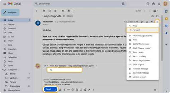 How do I stop my Gmail from being forwarded?