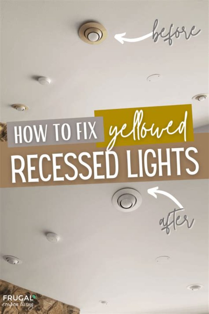 How do you clean yellowed can lights?
