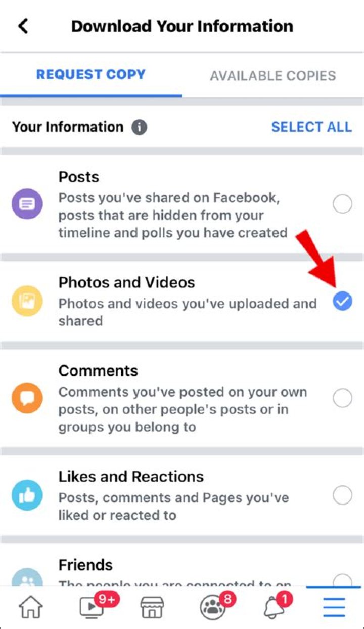 How do you download all photos from Facebook Messenger?