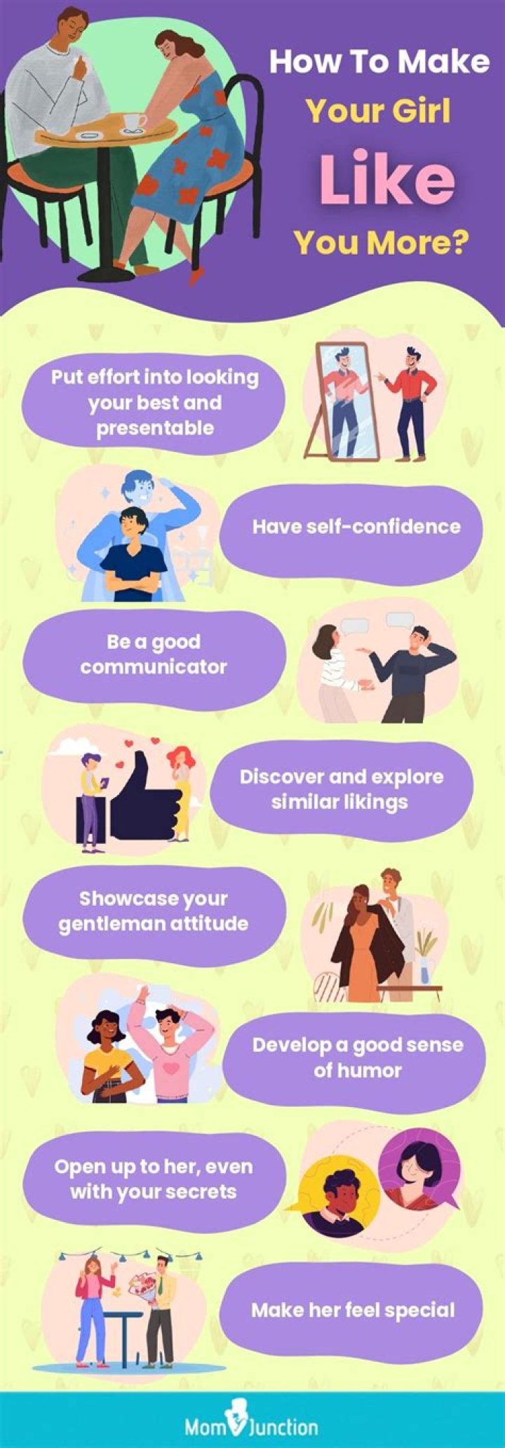 How do you make a girl attracted to you without talking?