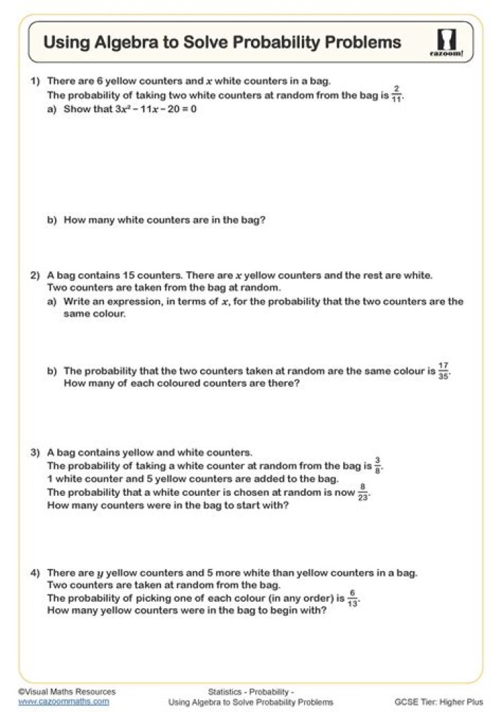 How do you solve probability problems?