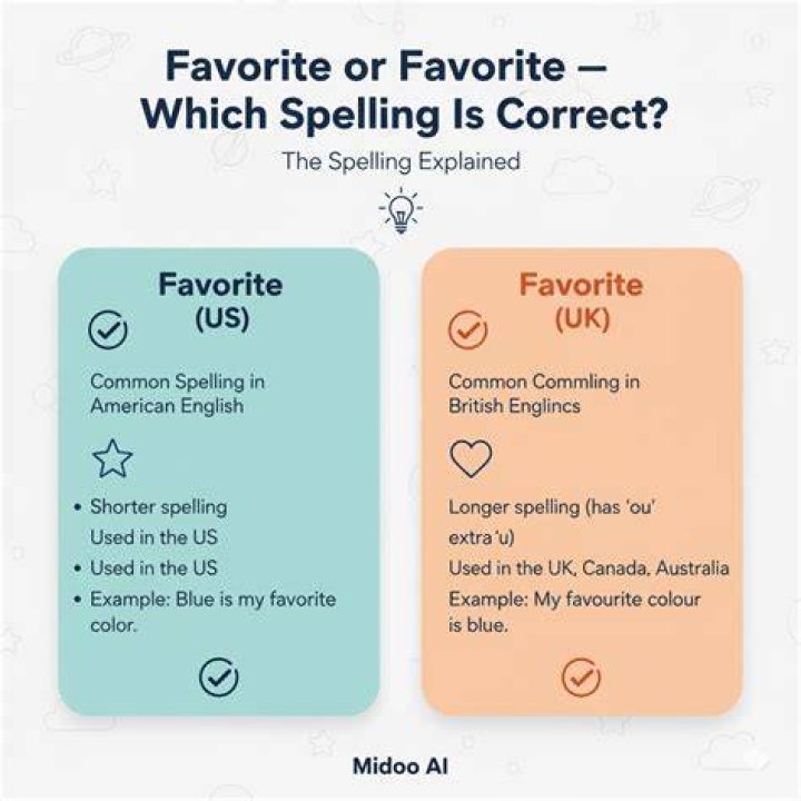 How do you spell Favourite in Canada?