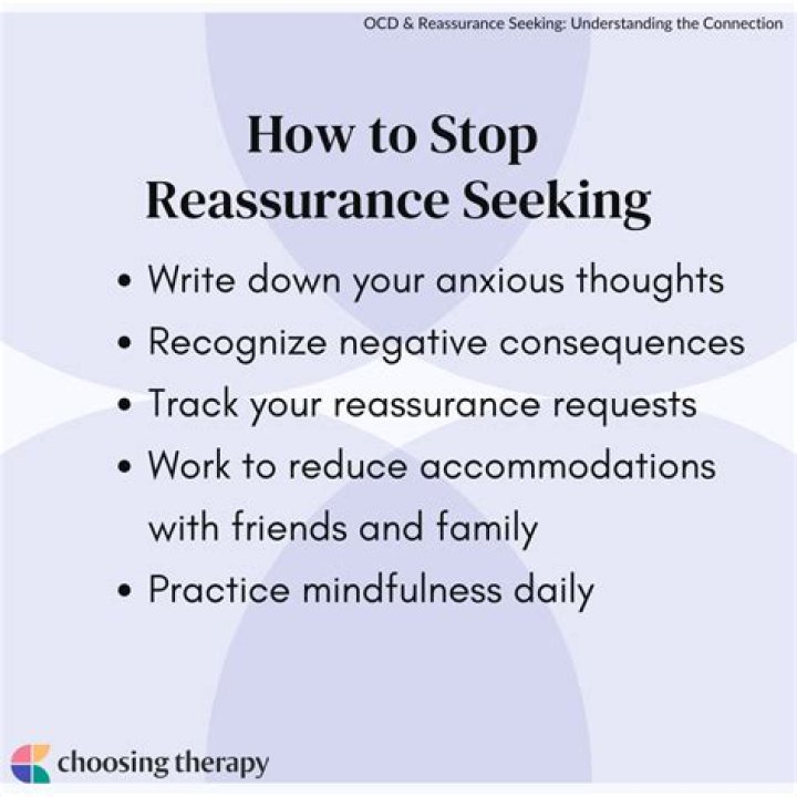 How do you stop seeking constant reassurance?