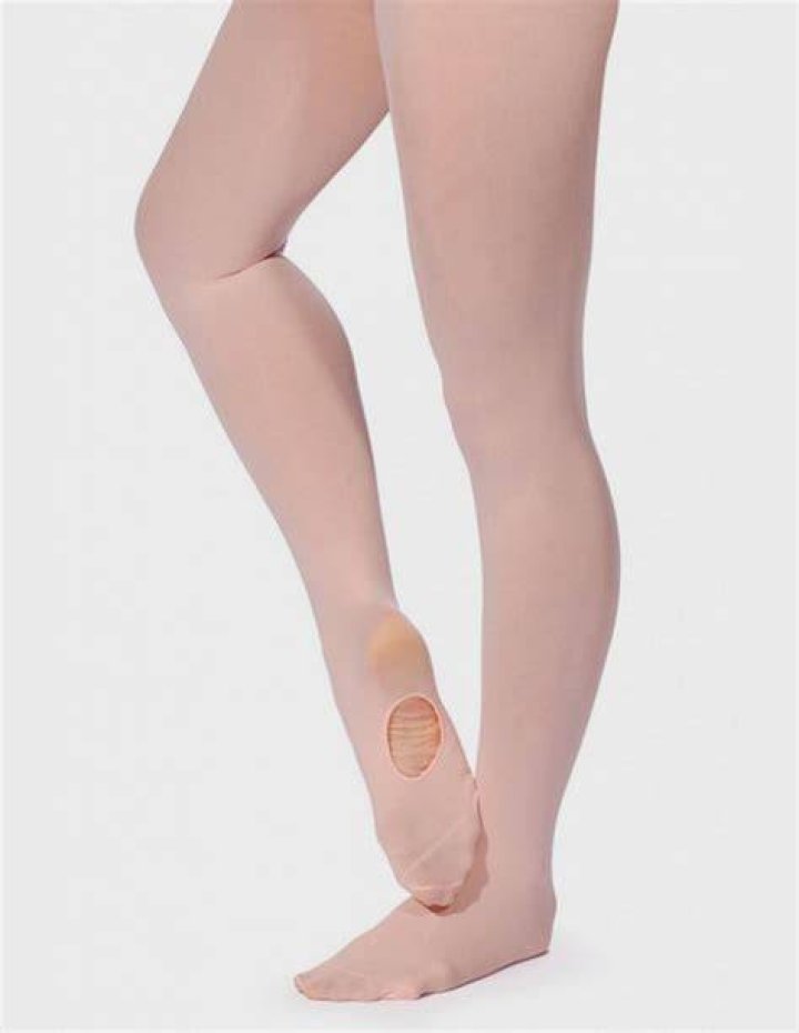 How do you wear tights on a convertible ballet?