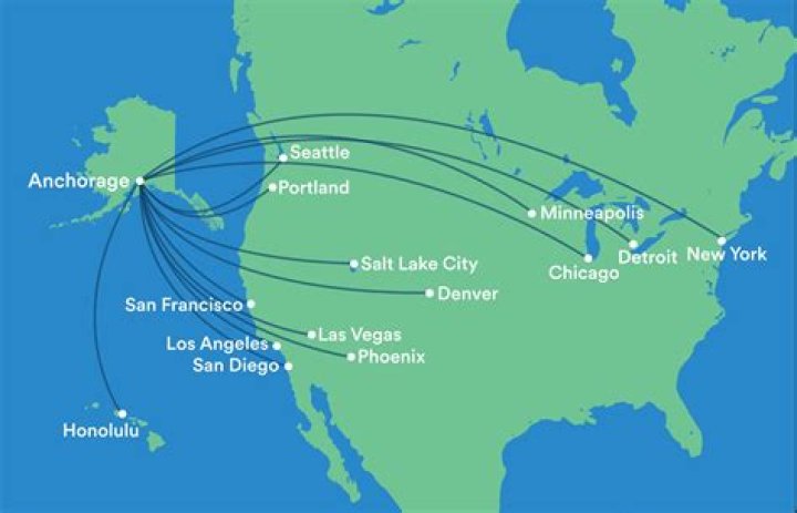 How far is Alaska from California by plane?