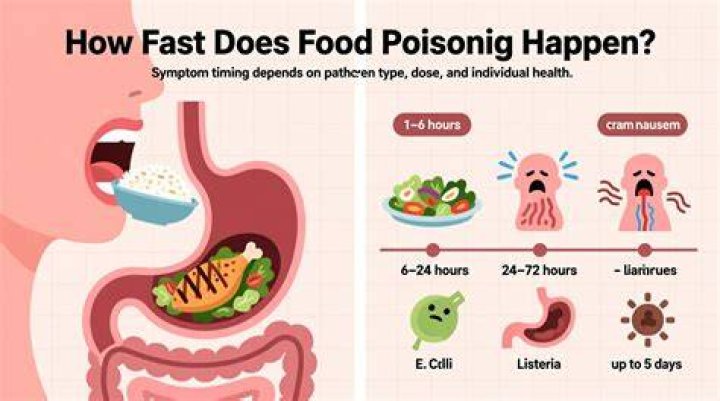 How fast does food poisoning happen after eating?