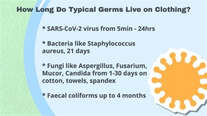 How long do germs live on towels?
