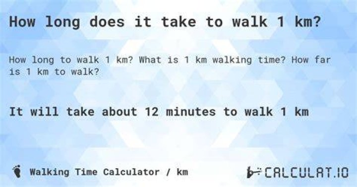 How long should it take to walk 1 mile?