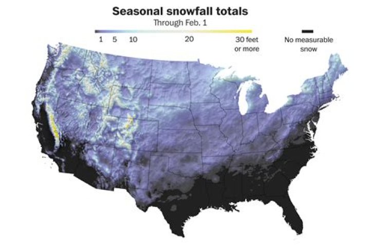 How much does it snow in the taiga?