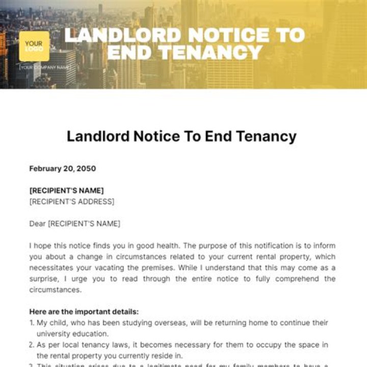 How much notice does a landlord need to give to end a tenancy?
