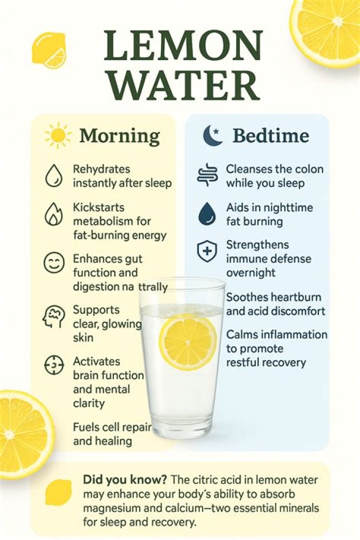 Is it better to drink lemon water in the morning or at night?