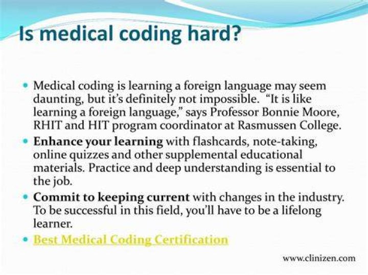 Is medical coding hard?