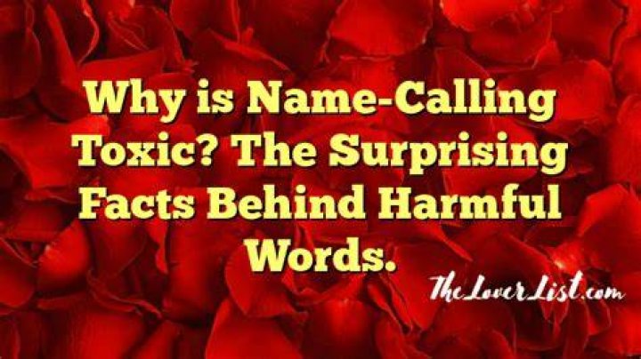 Is name-calling toxic?