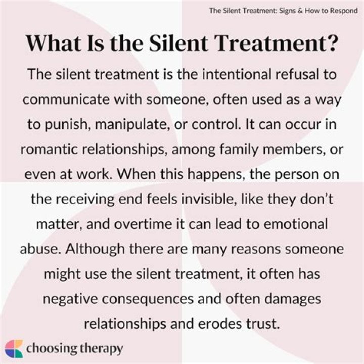 Is the silent treatment a form of manipulation?