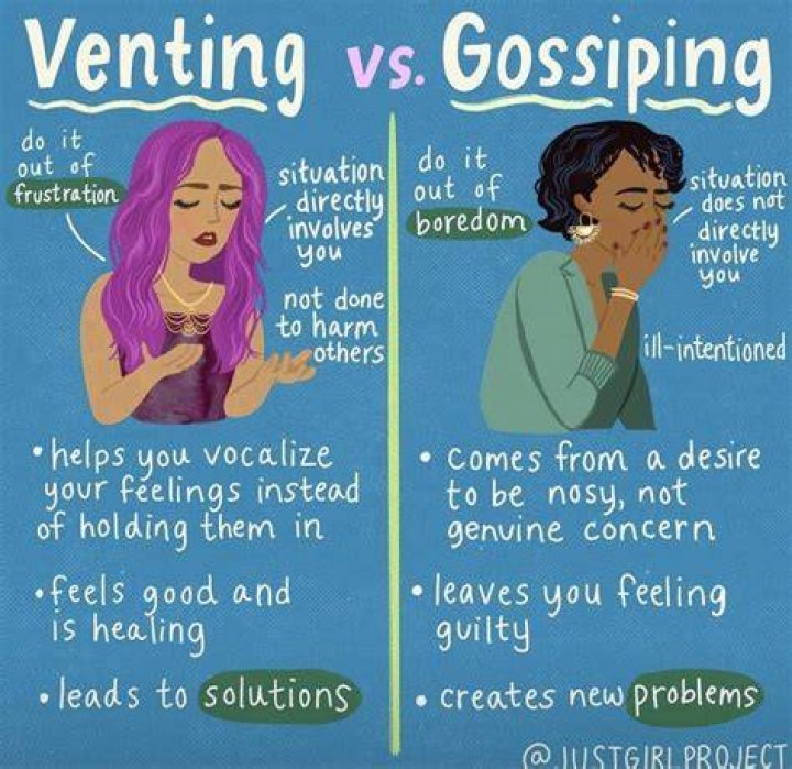 What's the difference between gossiping and venting?