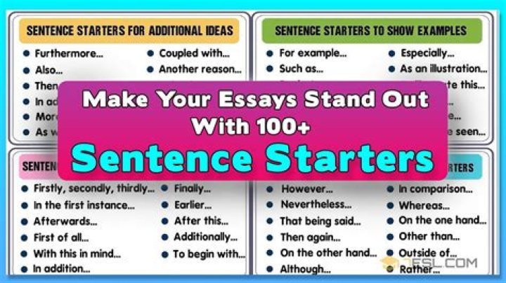 What are some good sentence openers?