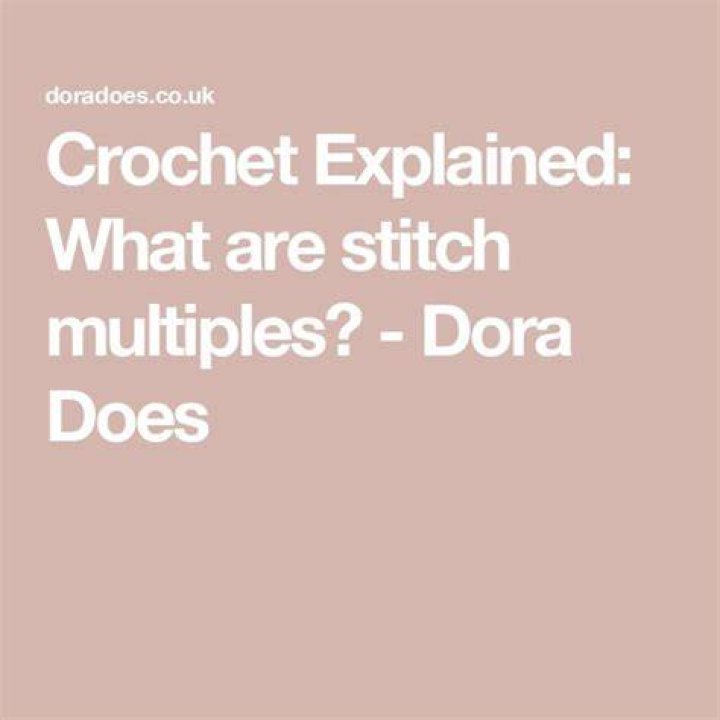 What are stitch multiples?