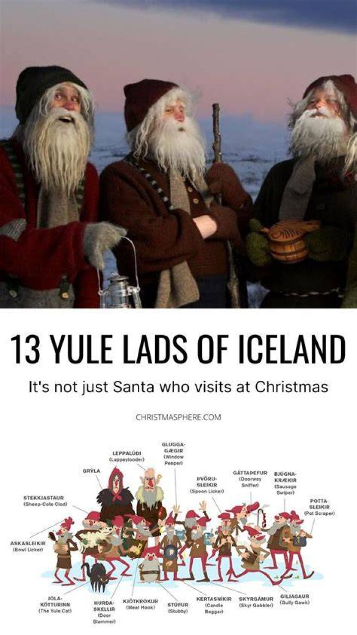 What are the names of the 13 Icelandic Santas?