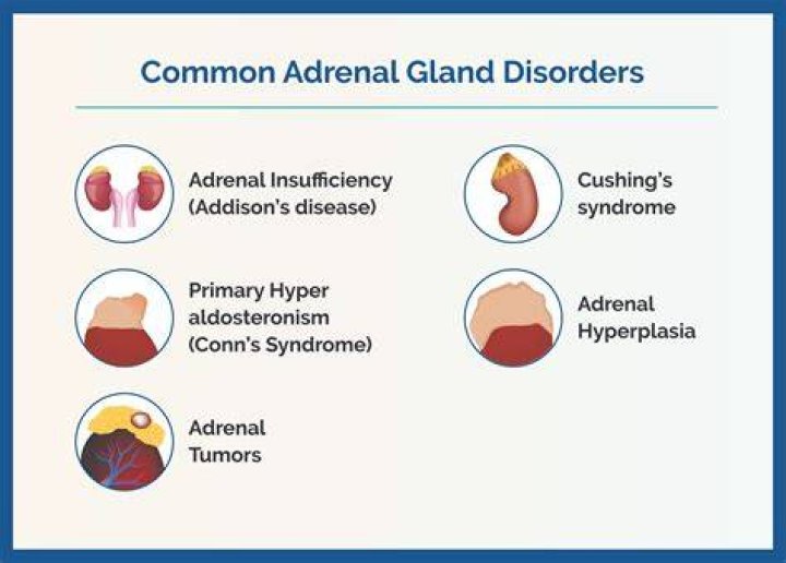 What are the signs of adrenal gland problems in females?