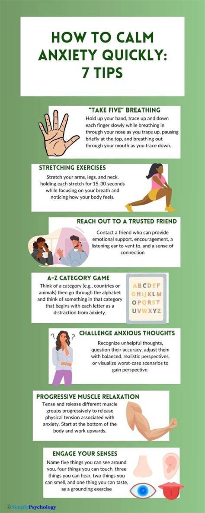 What calms anxiety fast?