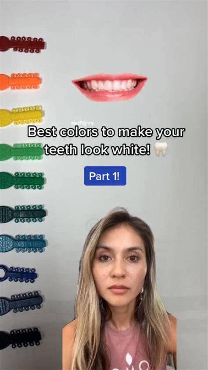 What color clothes make your teeth look whiter?