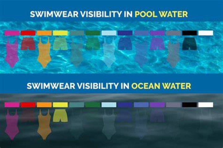 What color should you not wear in the ocean?