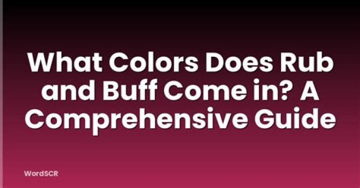 What considered buff?