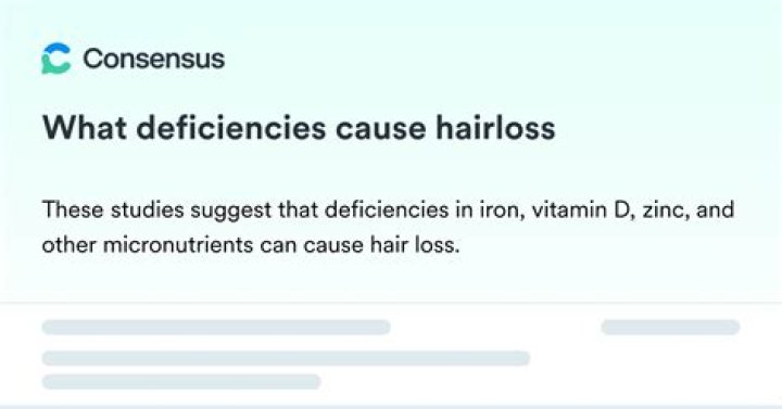 What deficiencies cause hairloss?