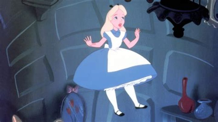 What does Alice see in the well?