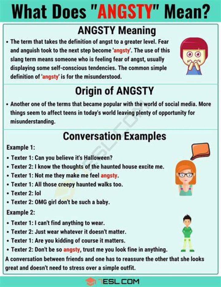 What does angst mean in fanfic?