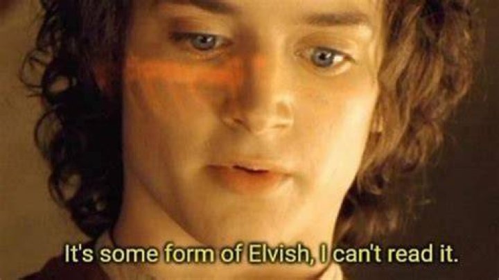 What does Gimli say in Elvish?