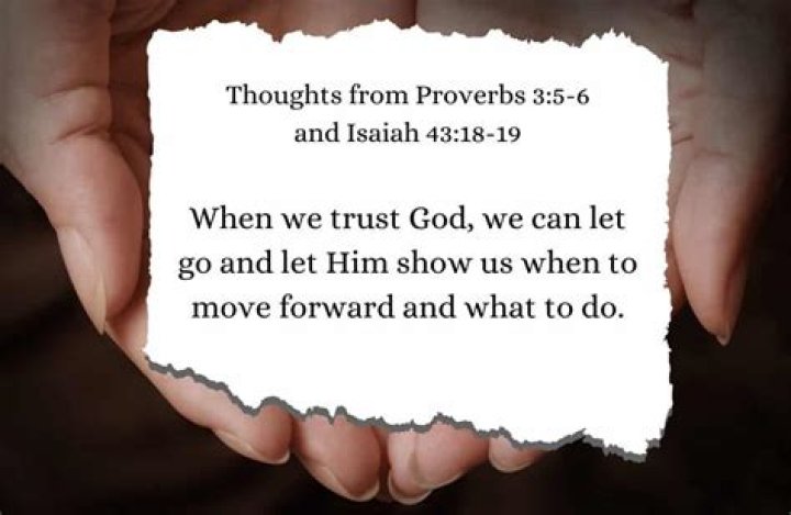 What does the Bible say about letting go and moving on?