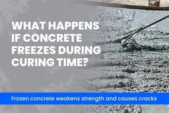 What happens if wet concrete freezes?