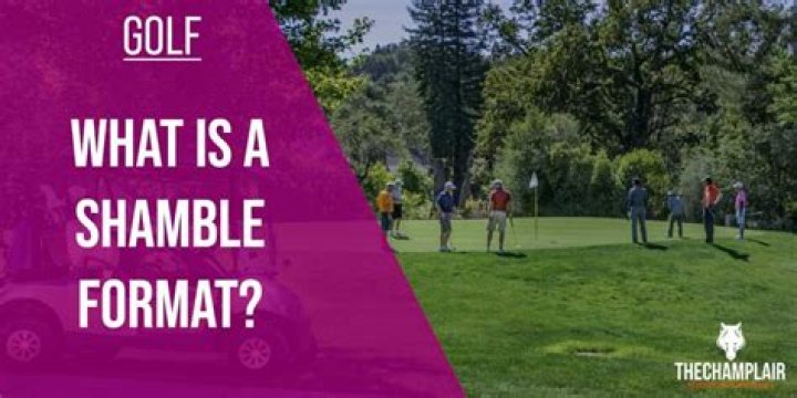 What is a shamble format in golf?