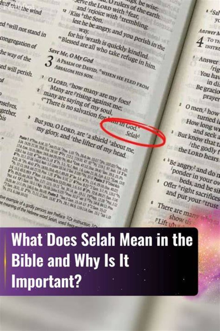 What is Selah in Bible?