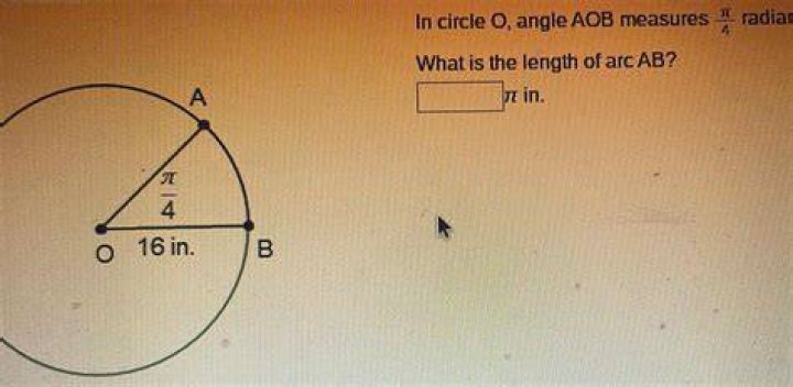 What is the length of arc AB?
