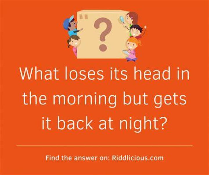 What loses its head in the morning?