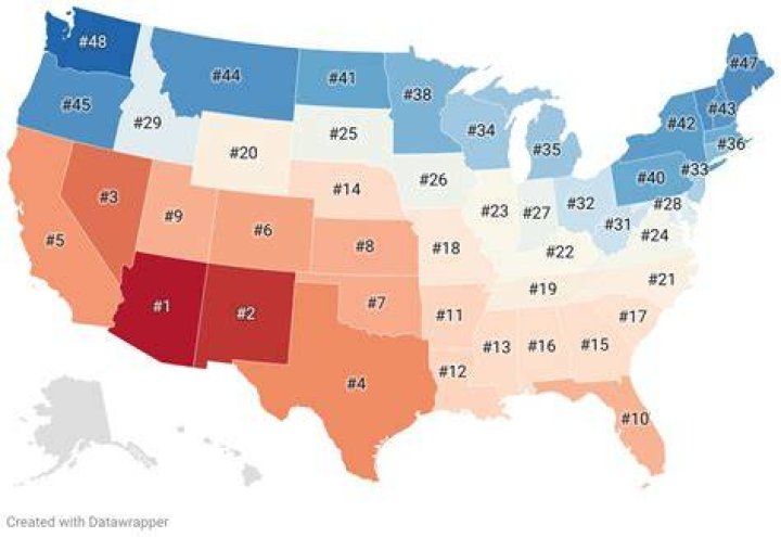 What state has the most sunshine?