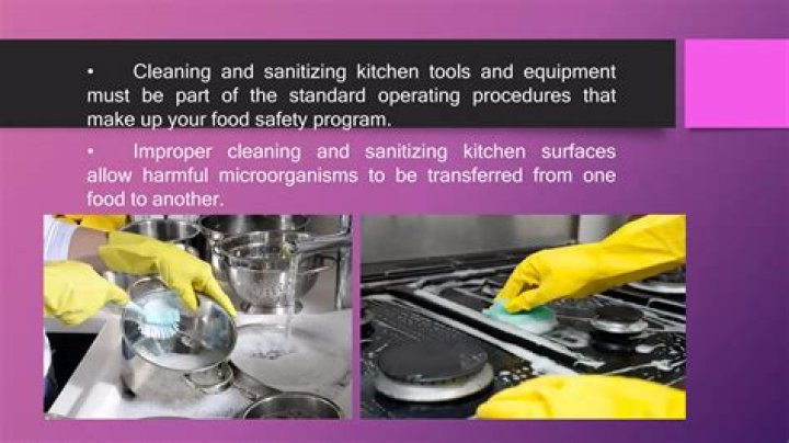 What surfaces must be cleaned and sanitized?