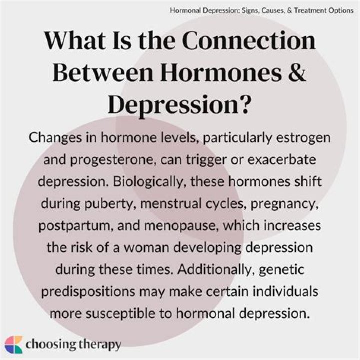 Which hormone is responsible for depression?