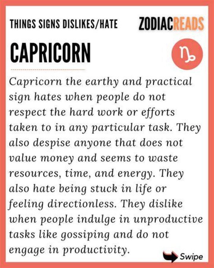 Who does a Capricorn hate?