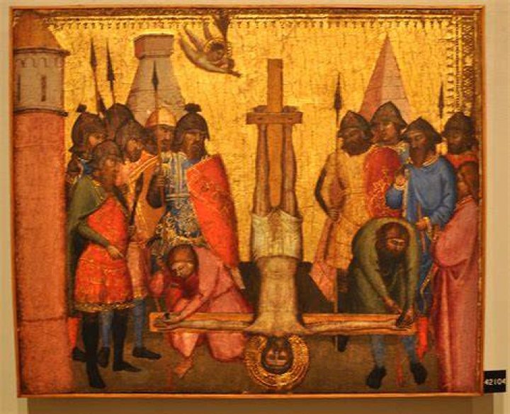 Who was crucified upside down?
