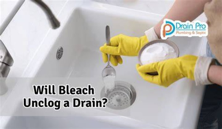 Will bleach help unclog a drain?